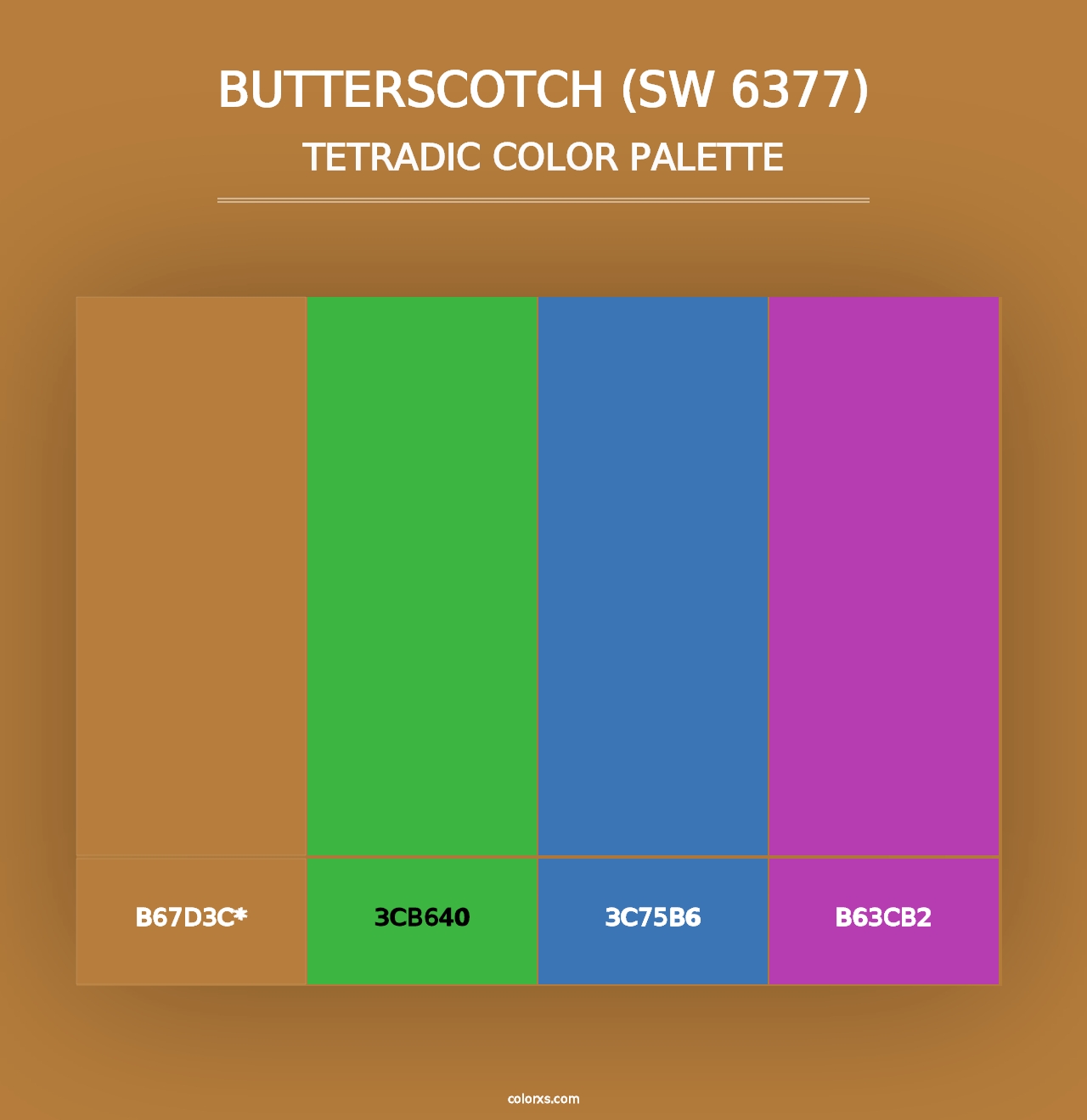 Butterscotch (SW 6377) - Tetradic Color Palette