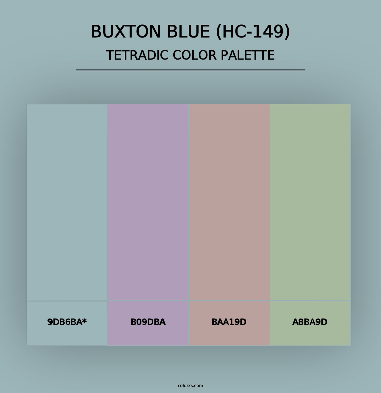 Buxton Blue (HC-149) - Tetradic Color Palette