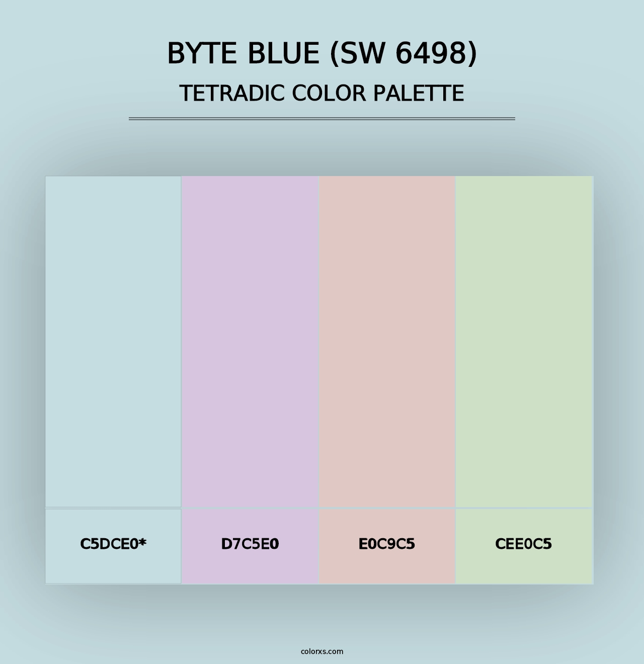 Byte Blue (SW 6498) - Tetradic Color Palette