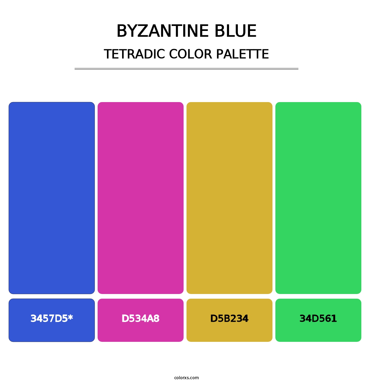 Byzantine Blue - Tetradic Color Palette