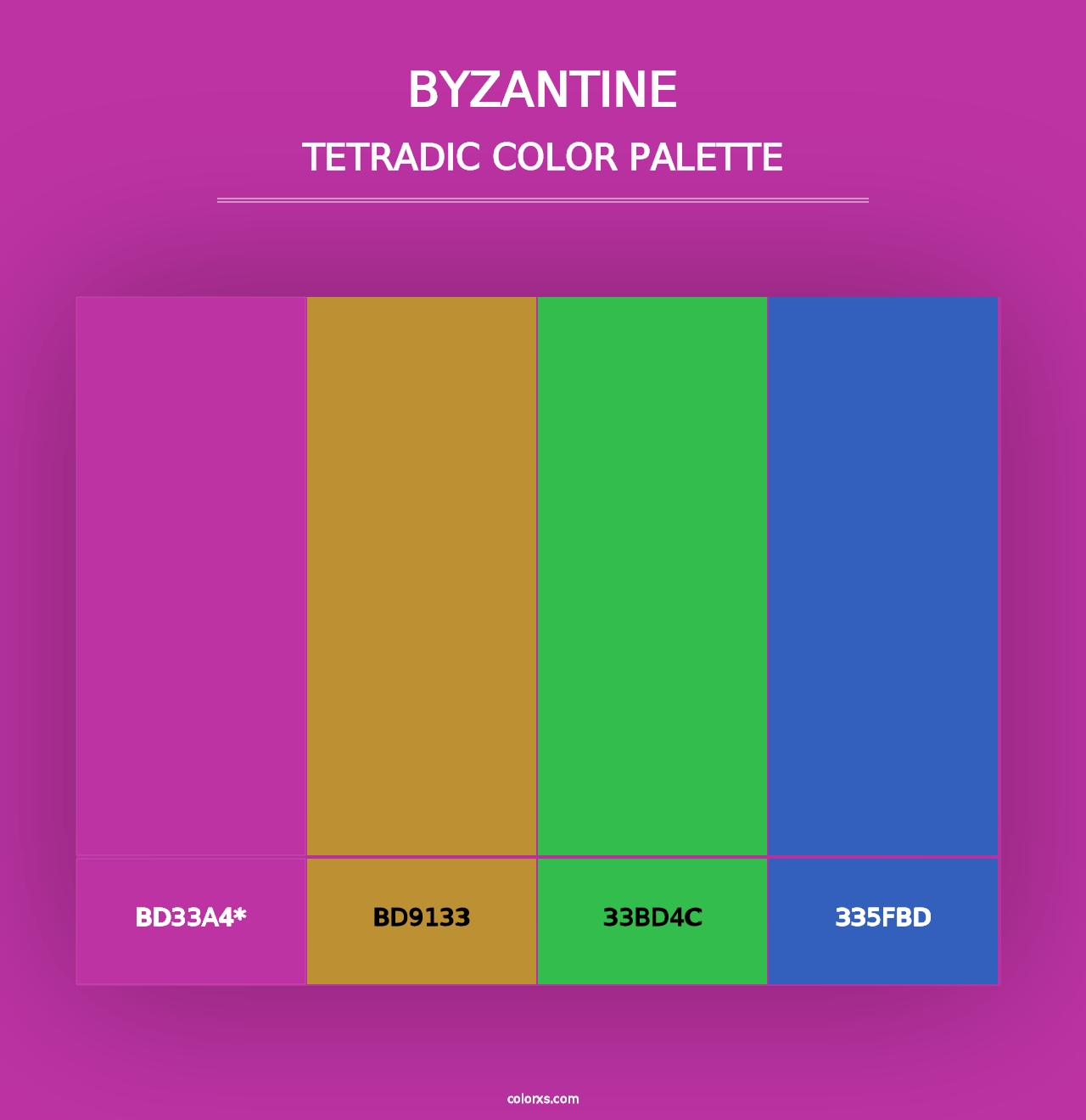 Byzantine - Tetradic Color Palette