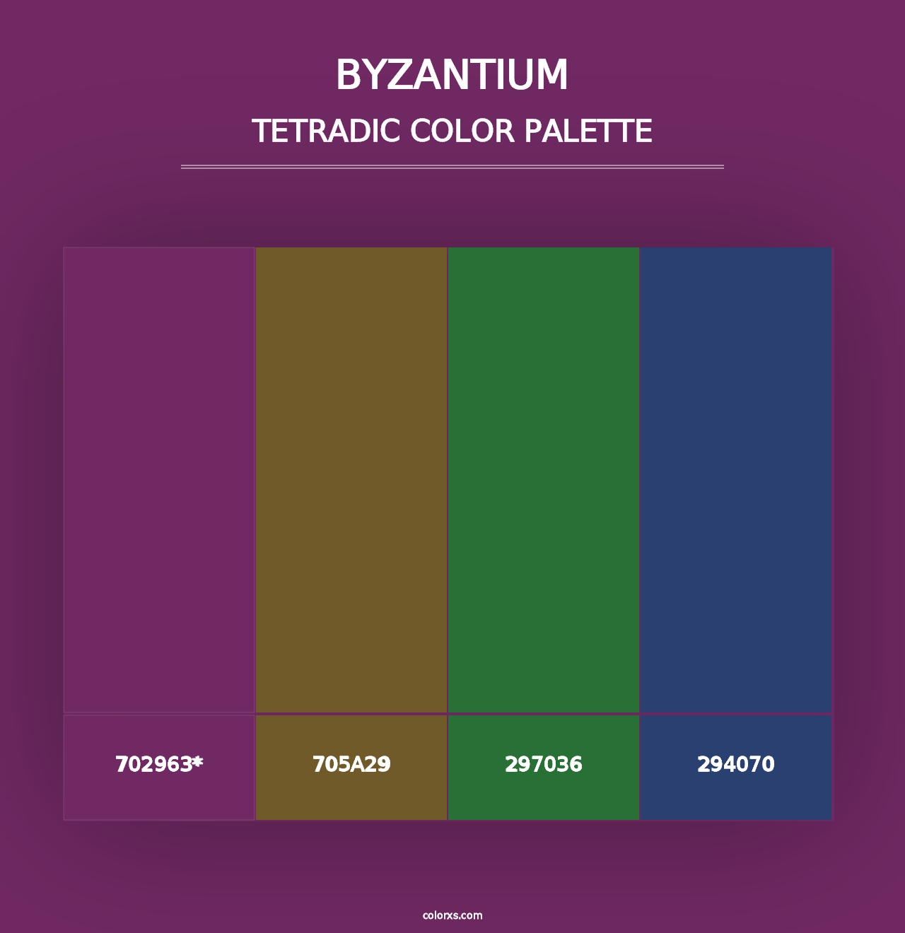 Byzantium - Tetradic Color Palette