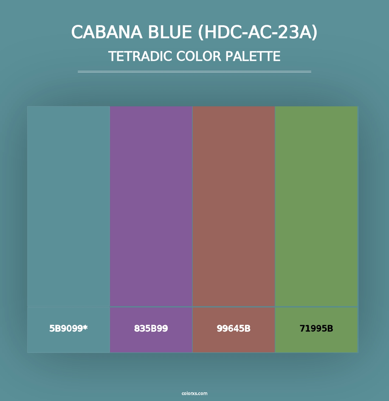 Cabana Blue (HDC-AC-23A) - Tetradic Color Palette