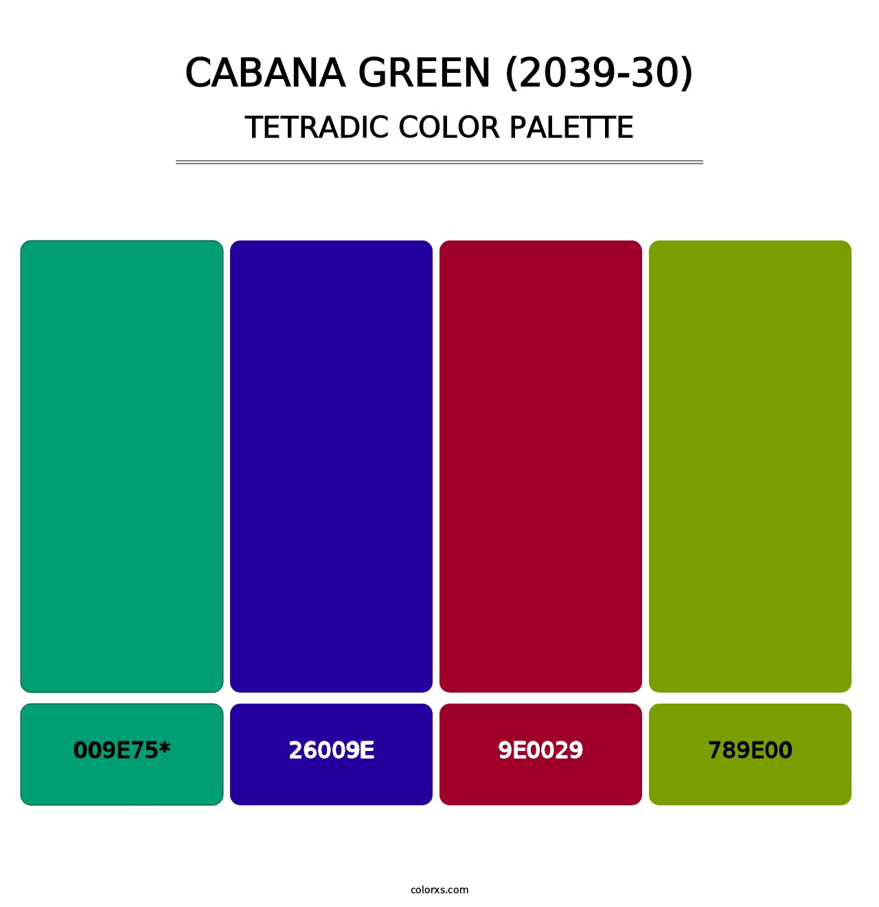 Cabana Green (2039-30) - Tetradic Color Palette