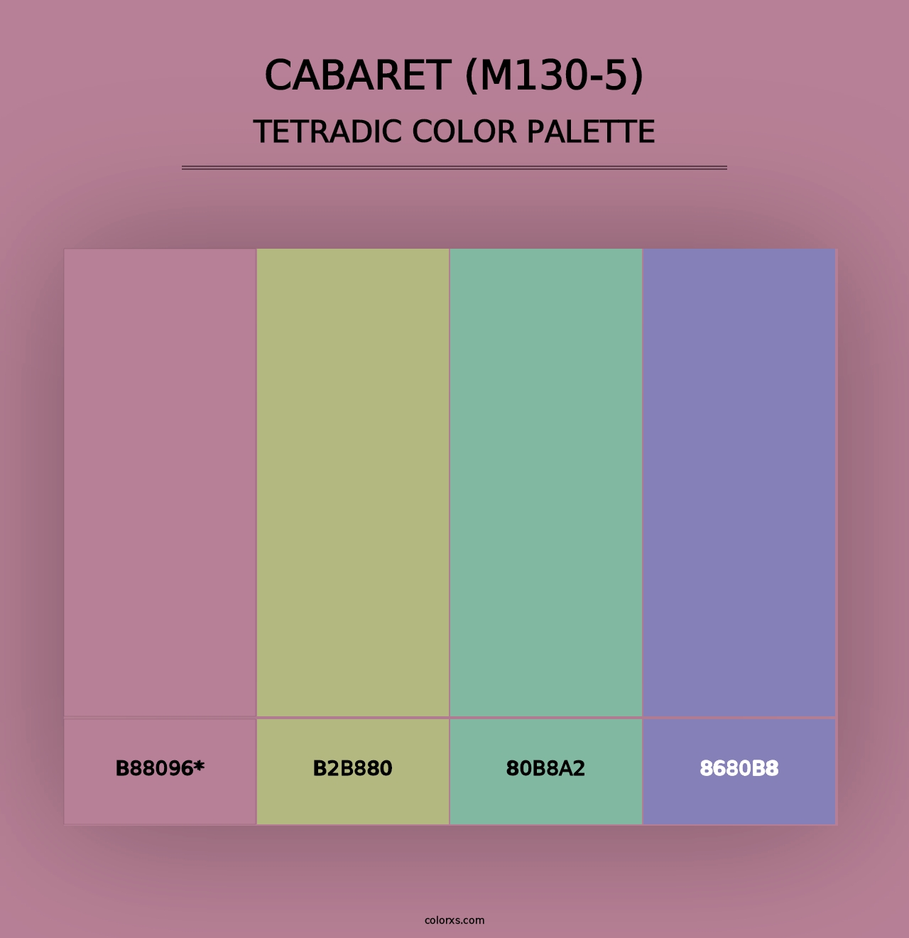 Cabaret (M130-5) - Tetradic Color Palette