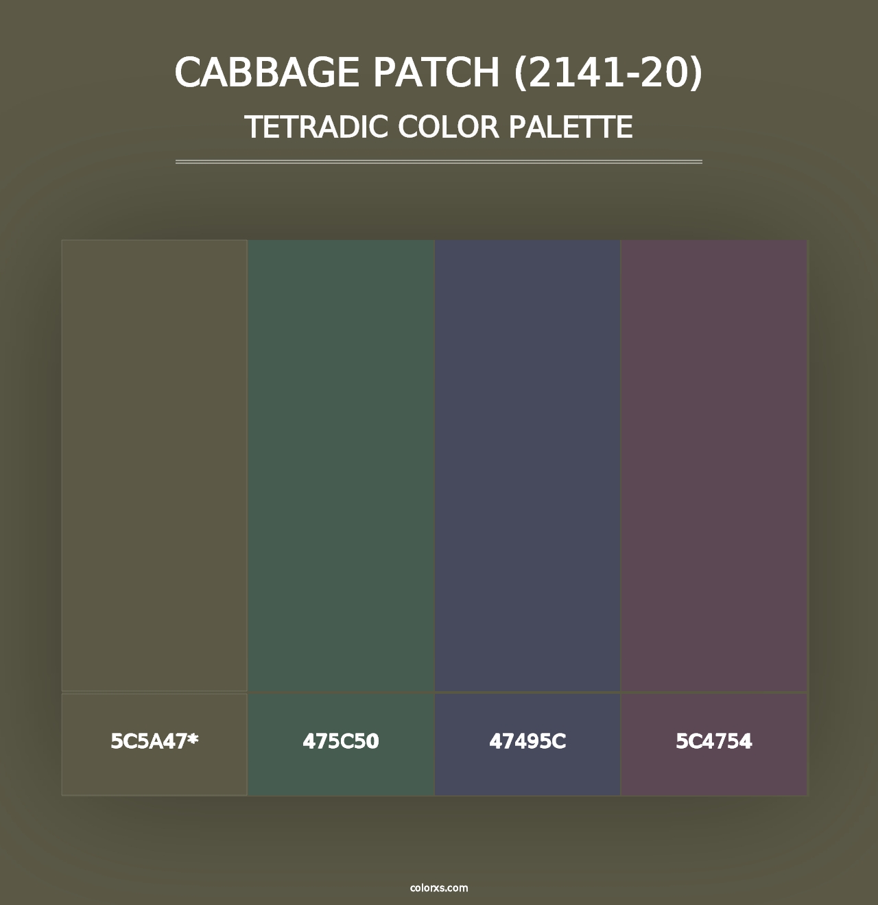 Cabbage Patch (2141-20) - Tetradic Color Palette