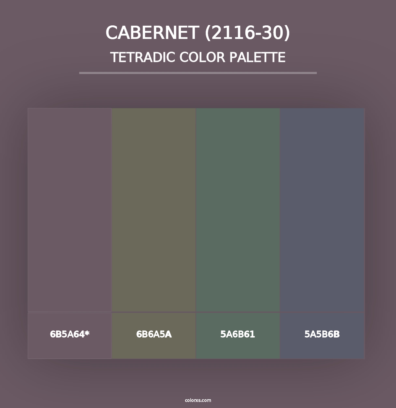 Cabernet (2116-30) - Tetradic Color Palette