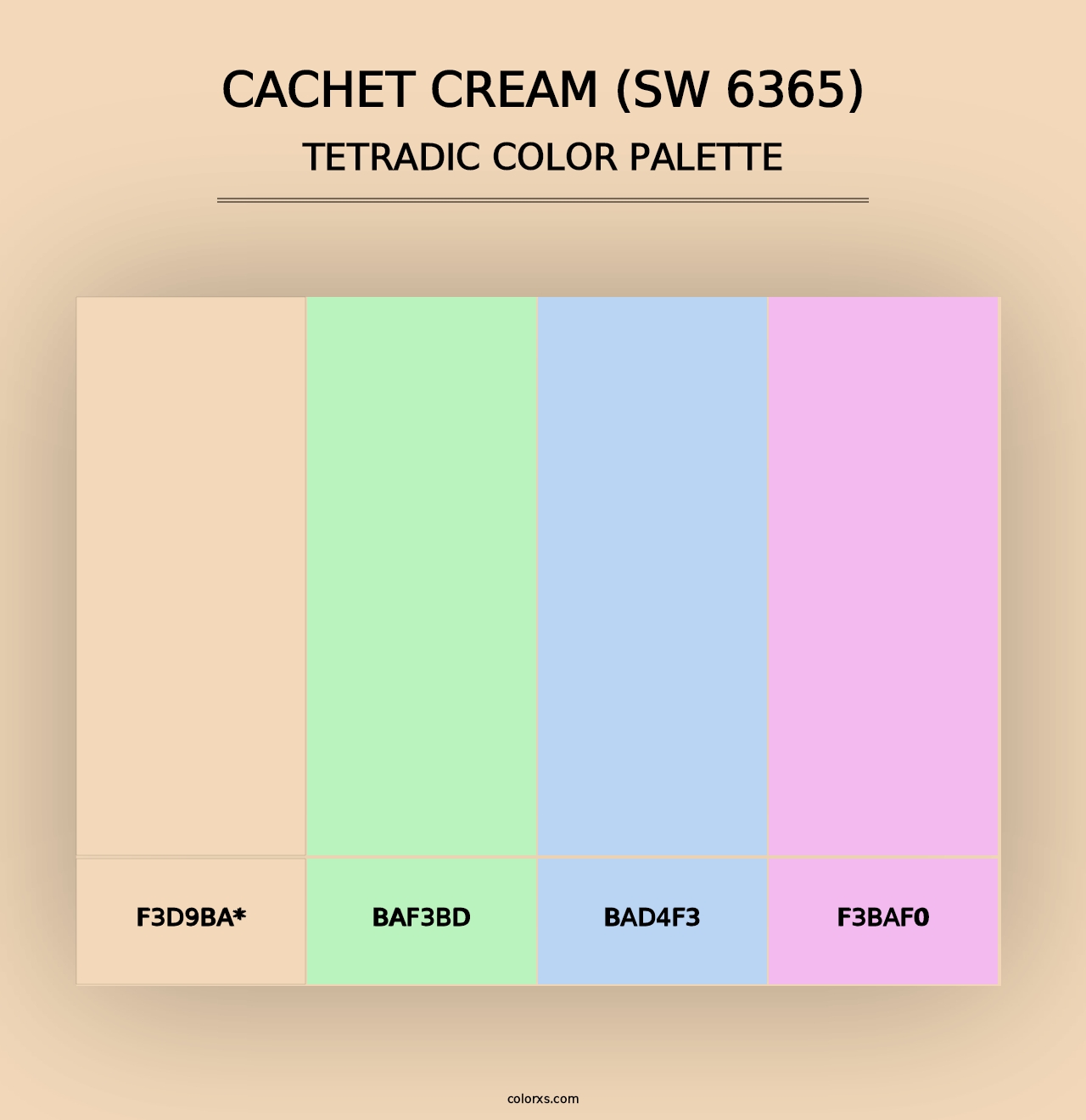 Cachet Cream (SW 6365) - Tetradic Color Palette