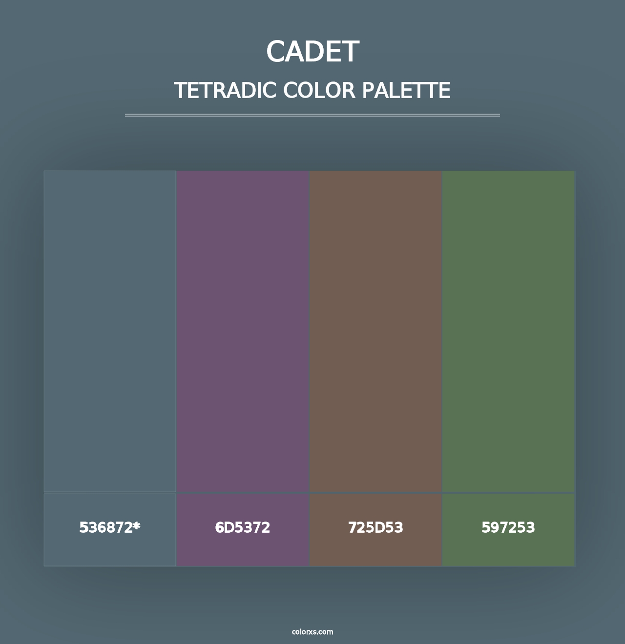 Cadet - Tetradic Color Palette