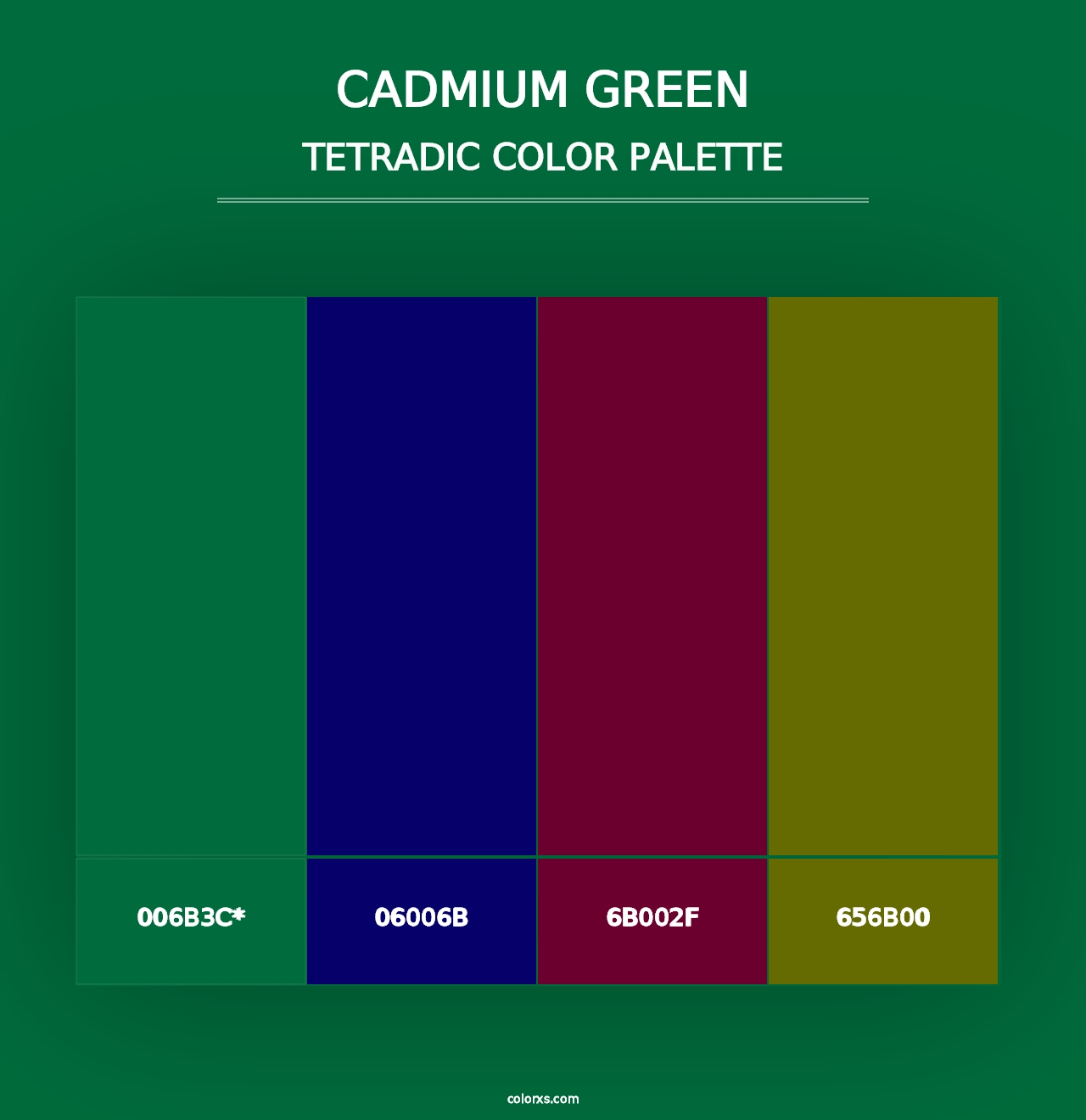 Cadmium Green - Tetradic Color Palette