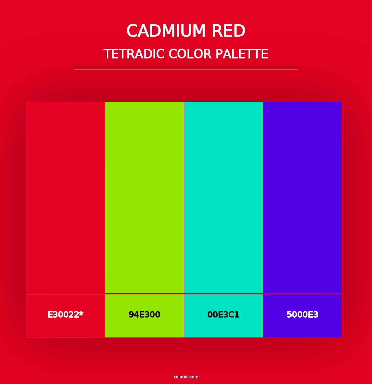 Cadmium Red - Tetradic Color Palette