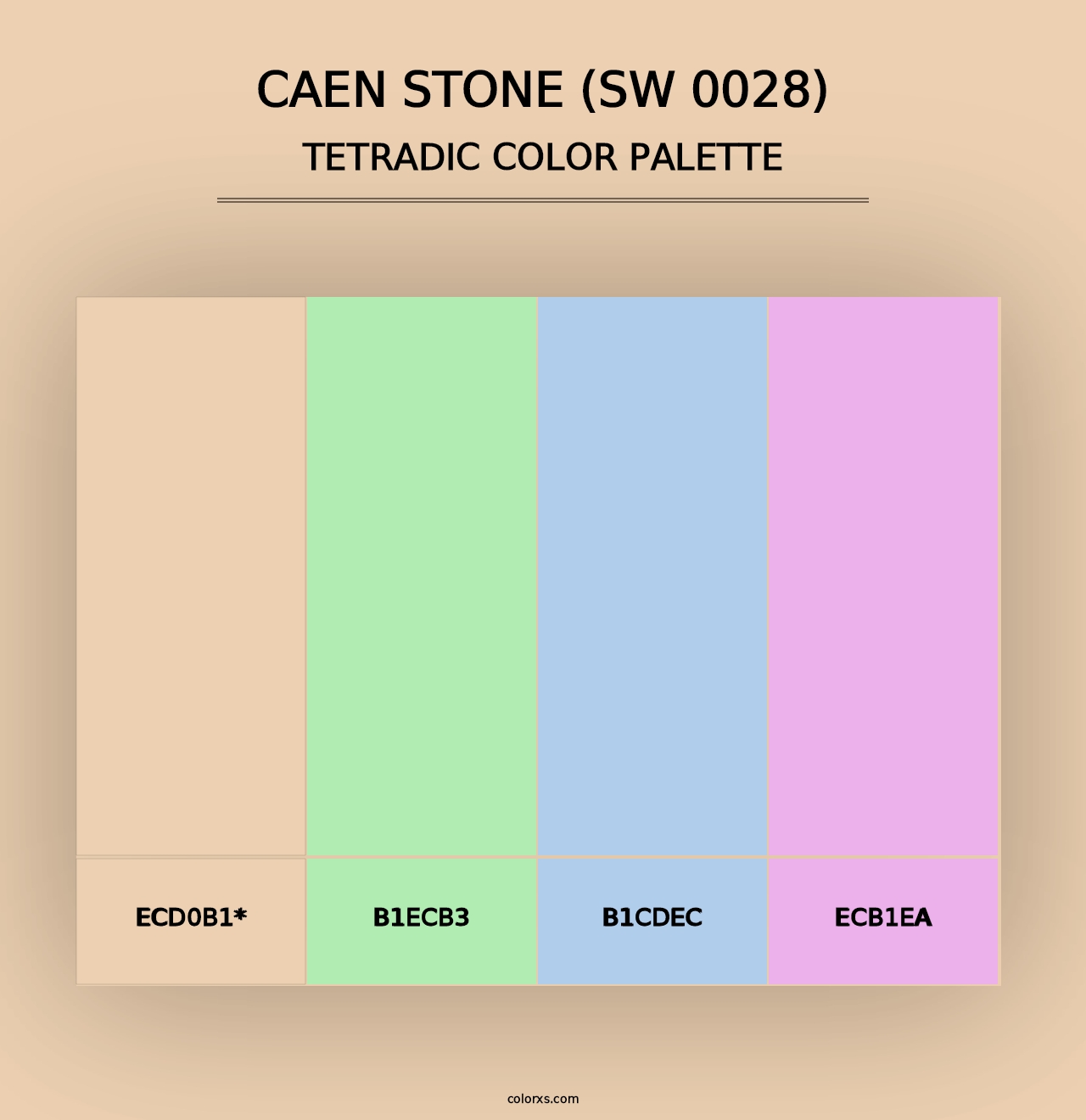 Caen Stone (SW 0028) - Tetradic Color Palette