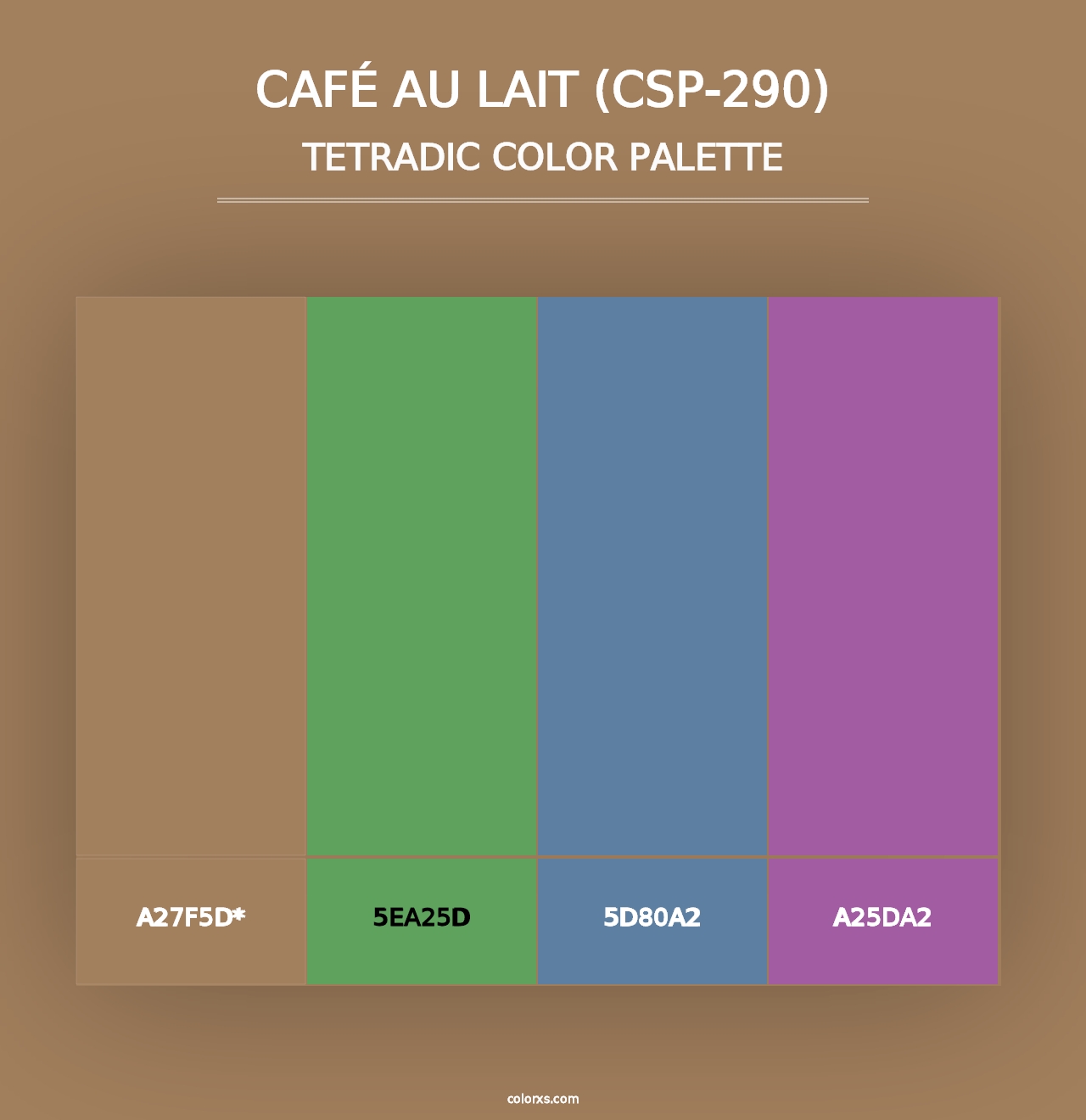 Café au Lait (CSP-290) - Tetradic Color Palette