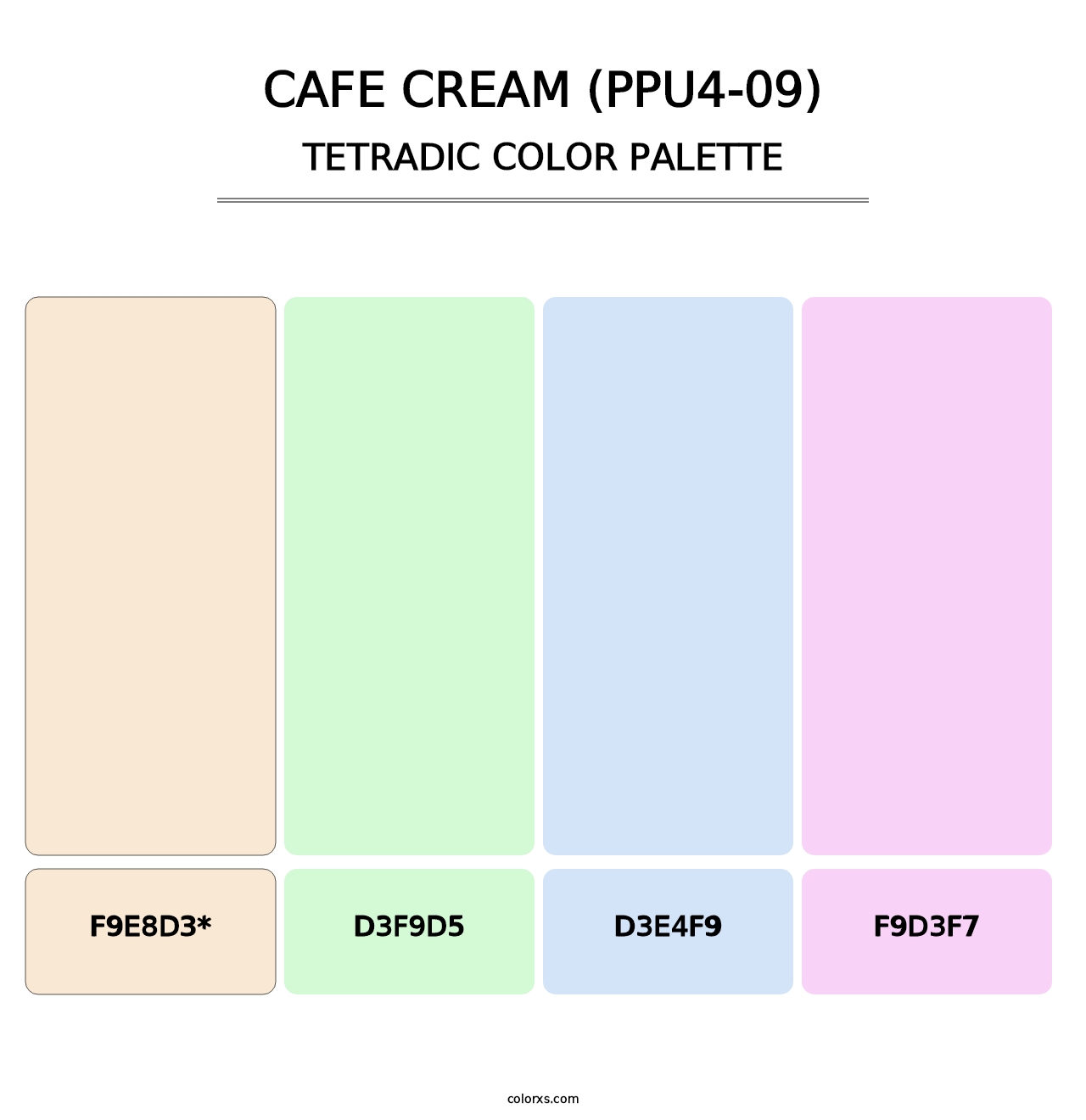 Cafe Cream (PPU4-09) - Tetradic Color Palette