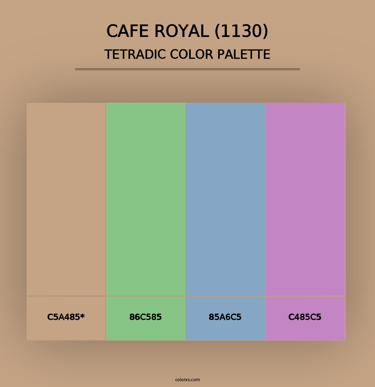 Cafe Royal (1130) - Tetradic Color Palette