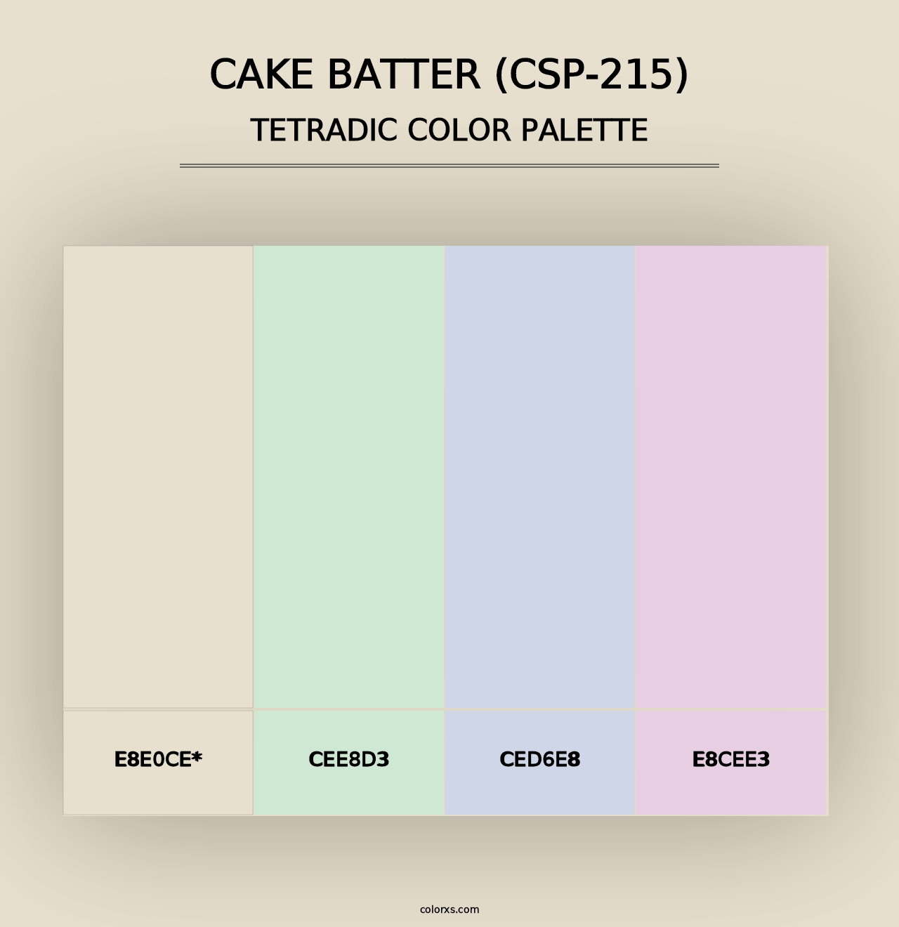 Cake Batter (CSP-215) - Tetradic Color Palette