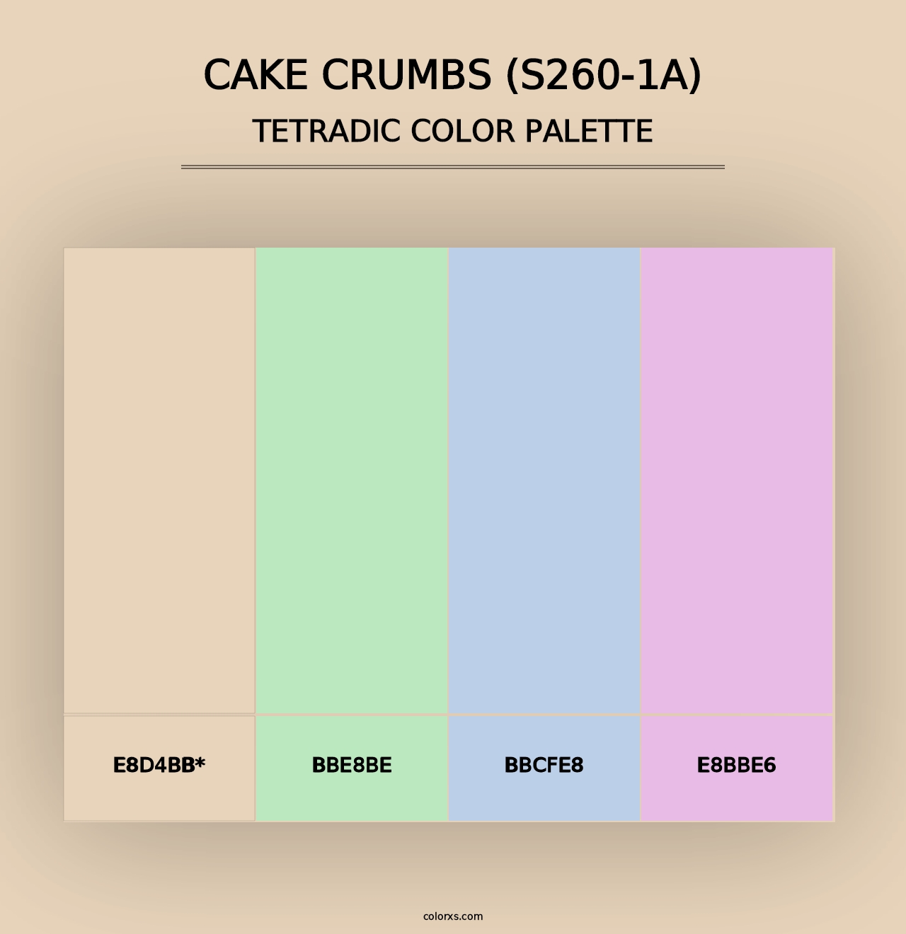 Cake Crumbs (S260-1A) - Tetradic Color Palette