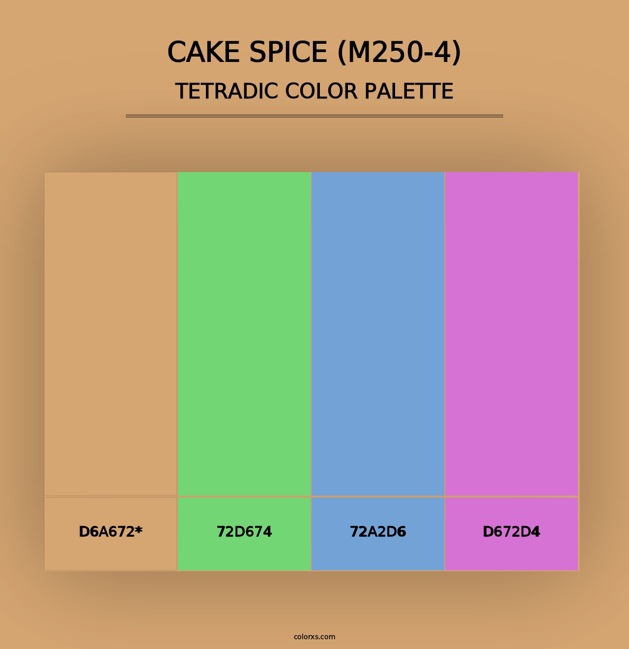 Cake Spice (M250-4) - Tetradic Color Palette