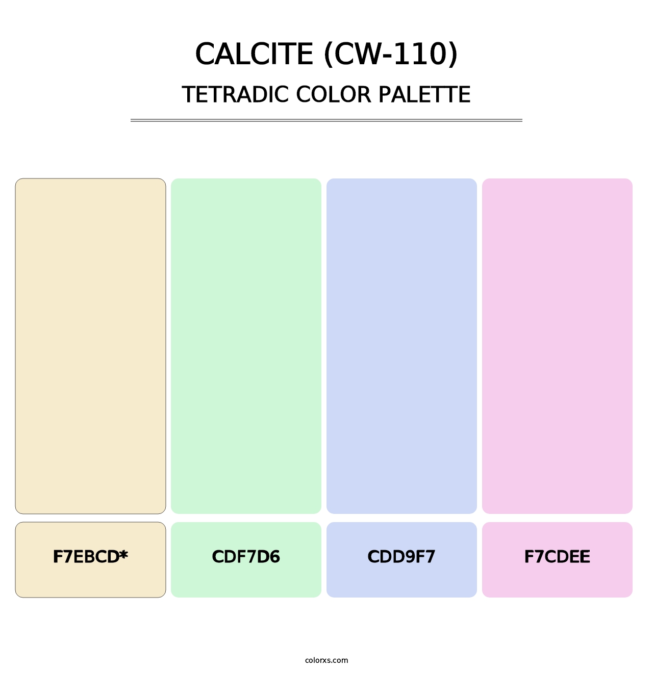 Calcite (CW-110) - Tetradic Color Palette