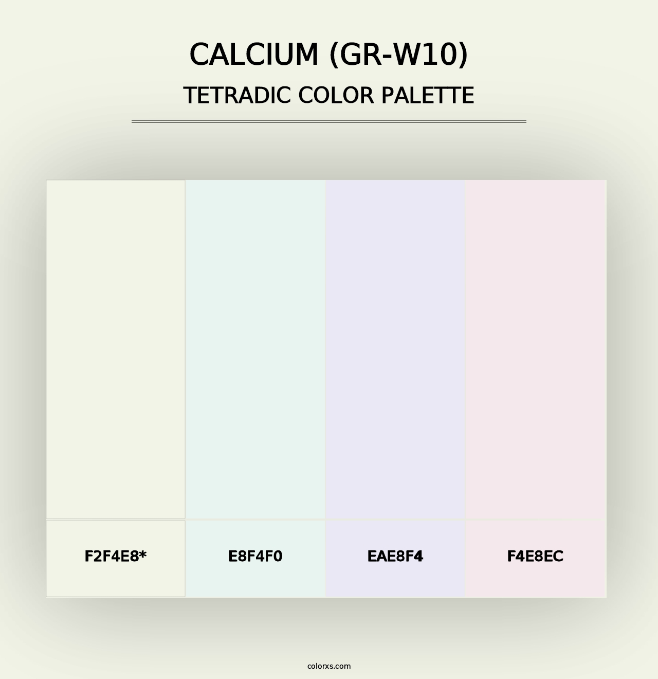 Calcium (GR-W10) - Tetradic Color Palette