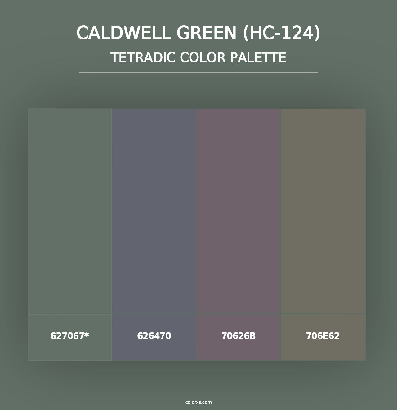 Caldwell Green (HC-124) - Tetradic Color Palette