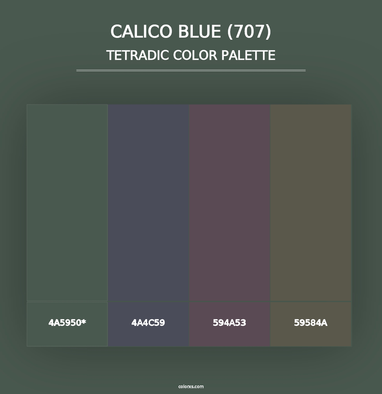 Calico Blue (707) - Tetradic Color Palette