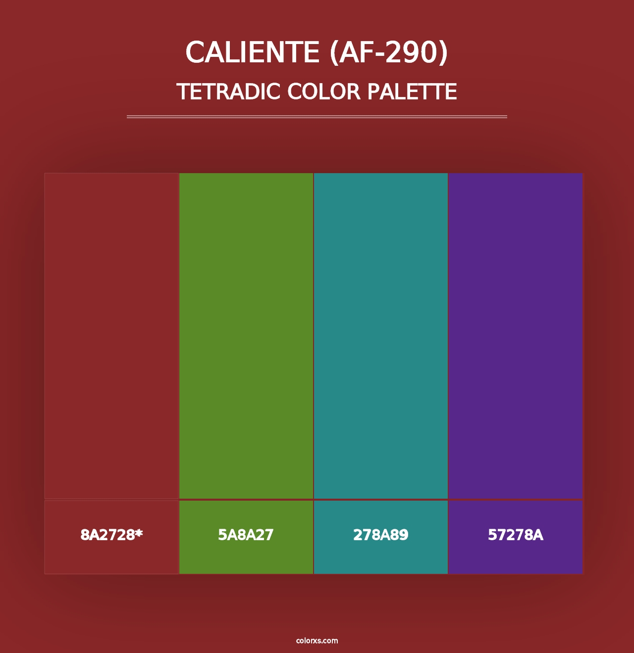 Caliente (AF-290) - Tetradic Color Palette