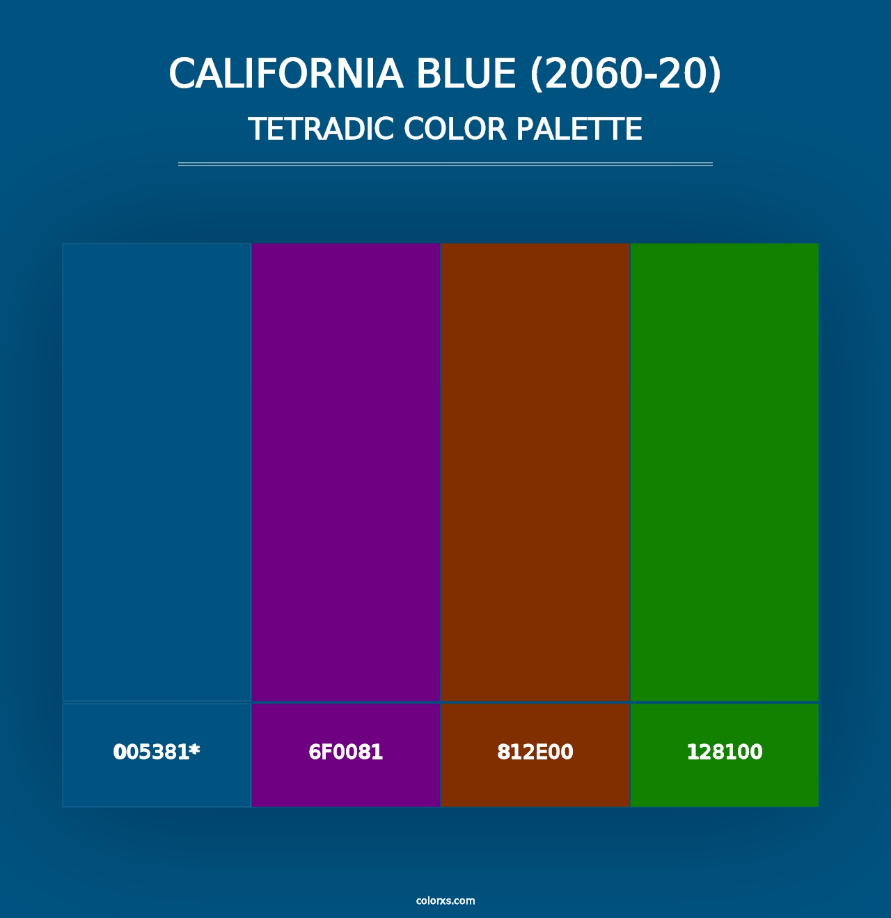 California Blue (2060-20) - Tetradic Color Palette