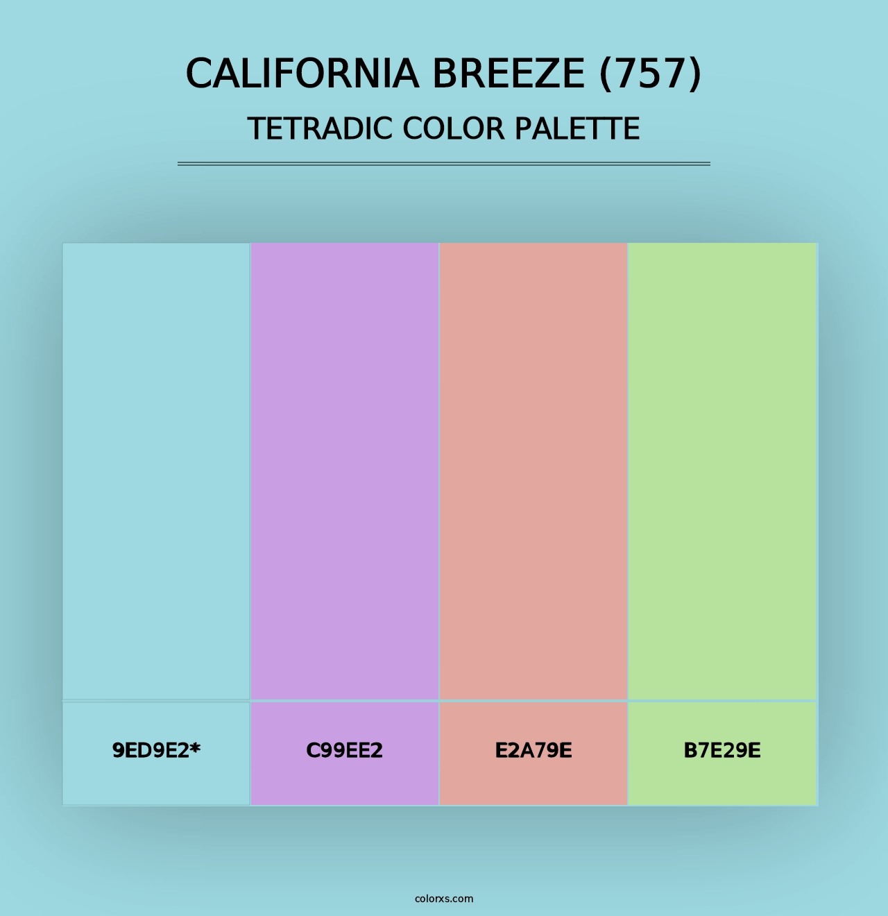 California Breeze (757) - Tetradic Color Palette