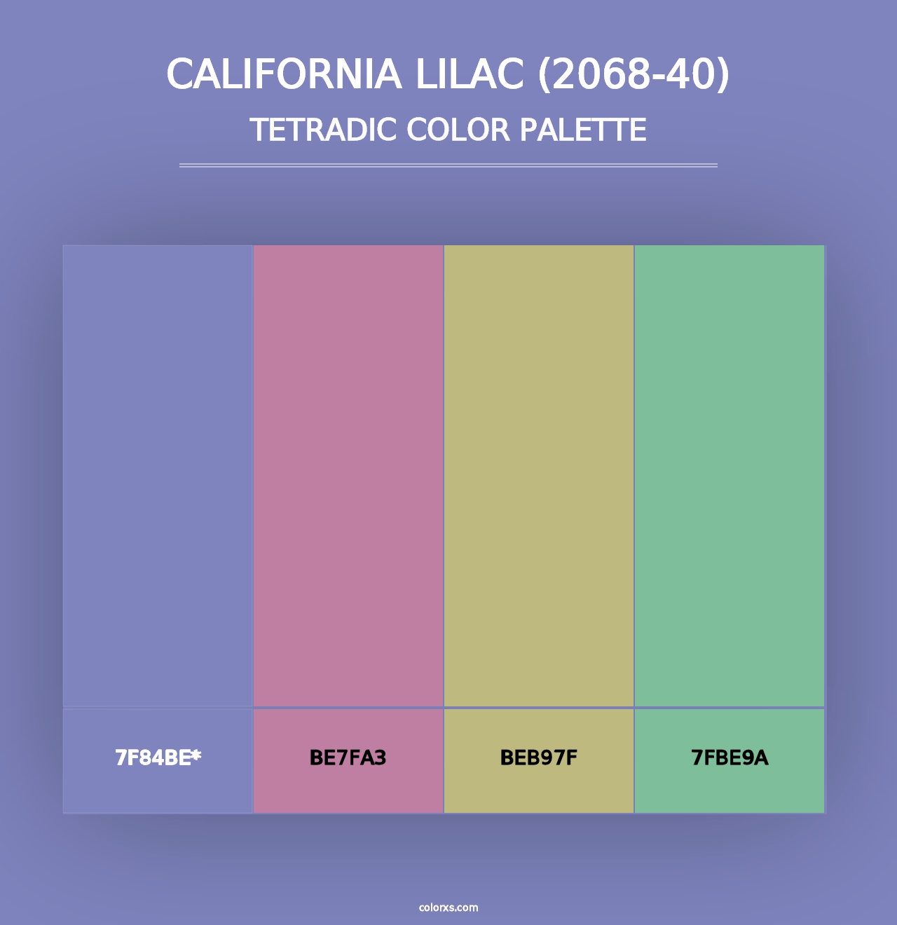 California Lilac (2068-40) - Tetradic Color Palette