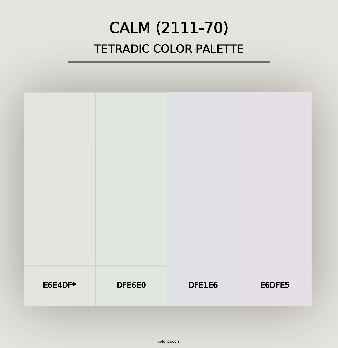 Calm (2111-70) - Tetradic Color Palette