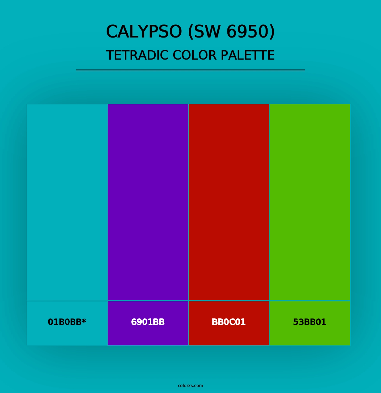 Calypso (SW 6950) - Tetradic Color Palette