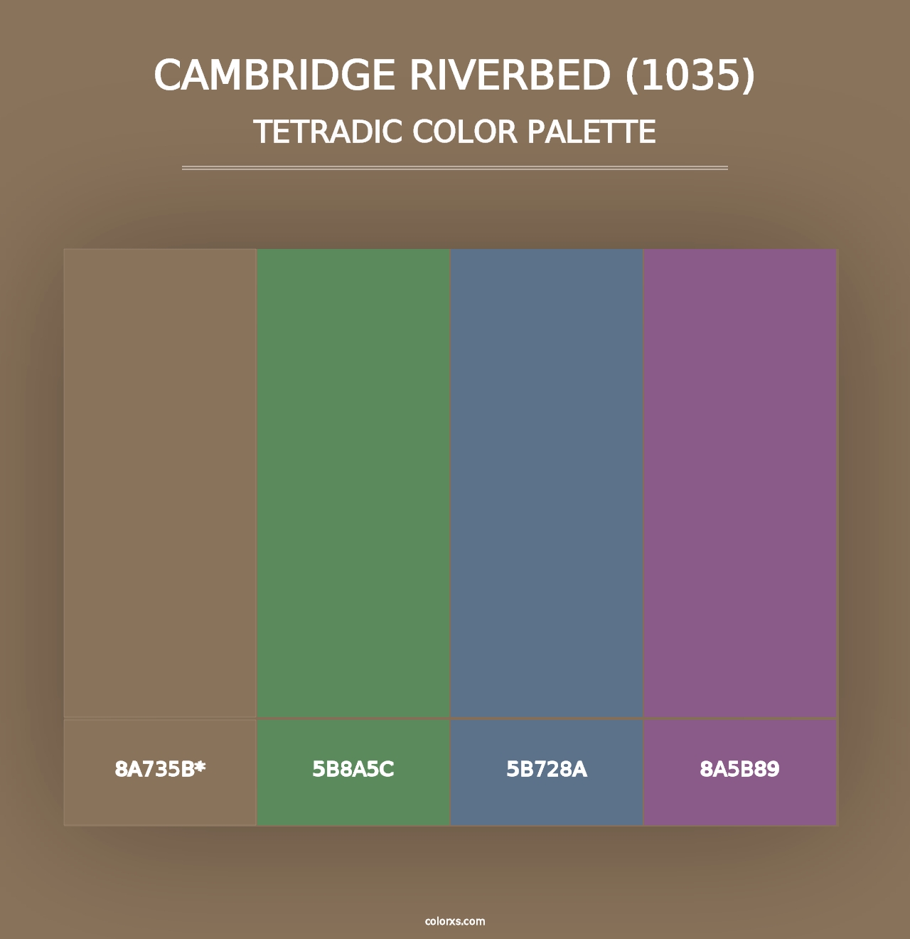 Cambridge Riverbed (1035) - Tetradic Color Palette