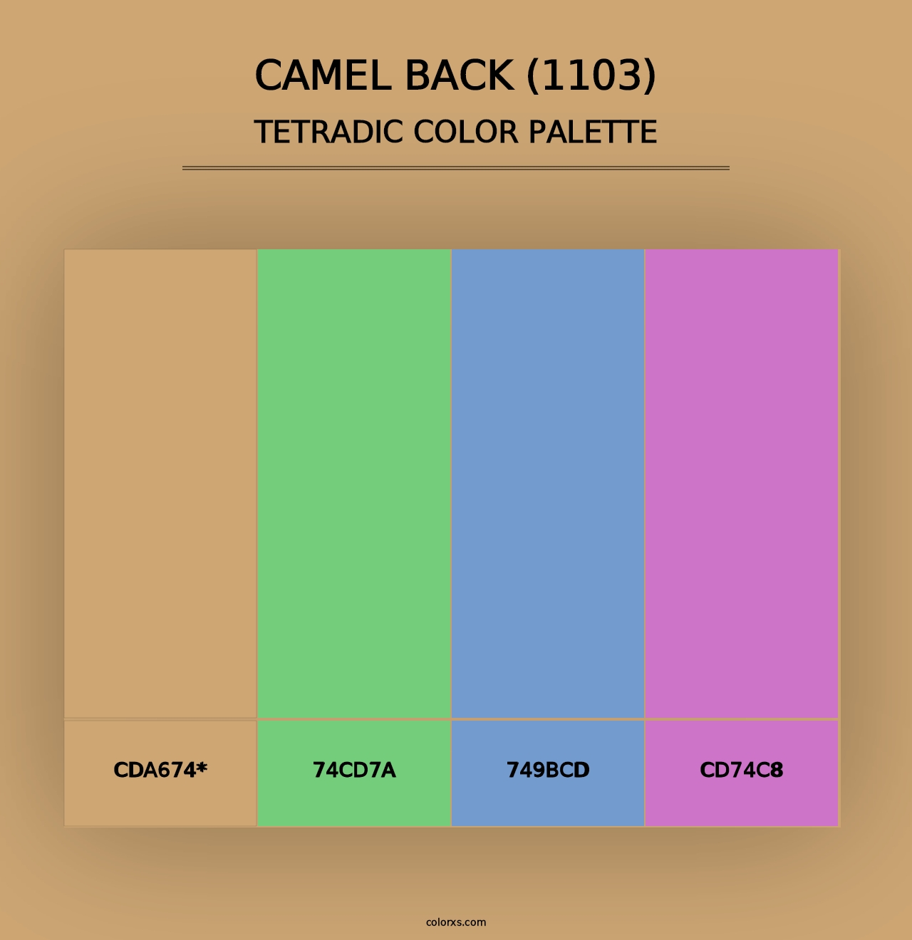 Camel Back (1103) - Tetradic Color Palette