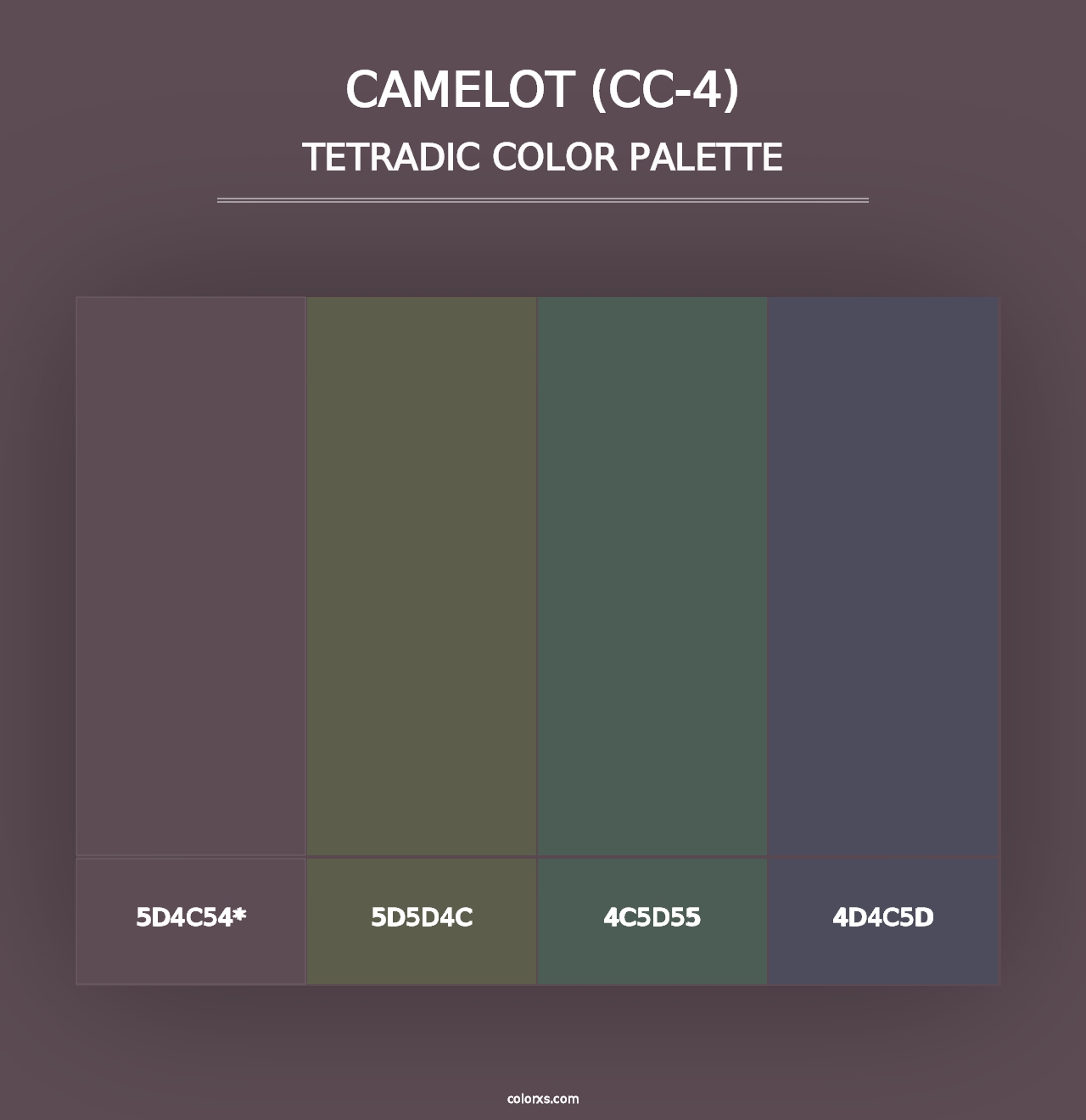 Camelot (CC-4) - Tetradic Color Palette