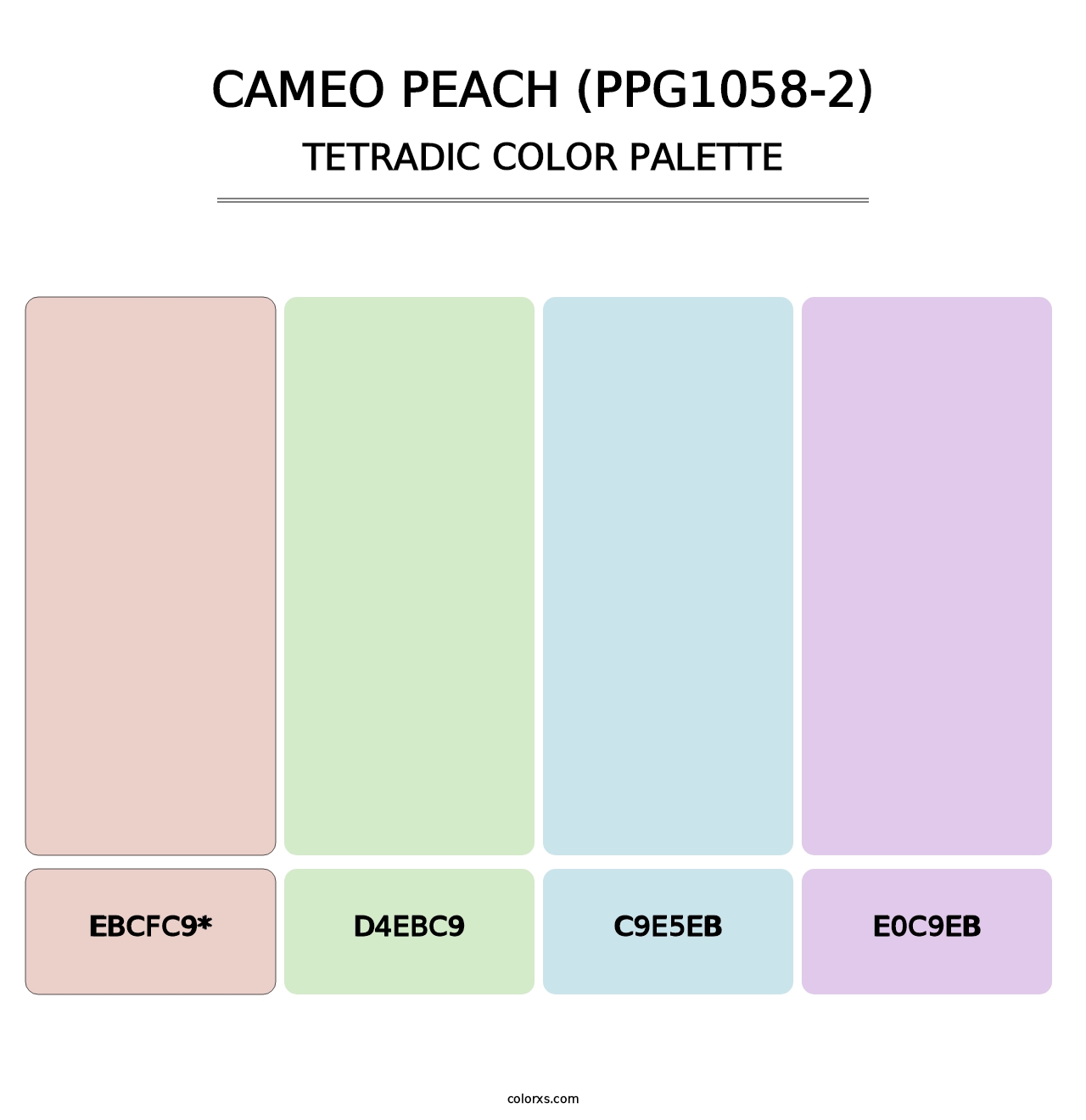 Cameo Peach (PPG1058-2) - Tetradic Color Palette