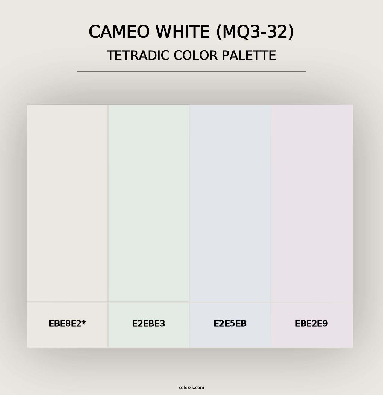 Cameo White (MQ3-32) - Tetradic Color Palette