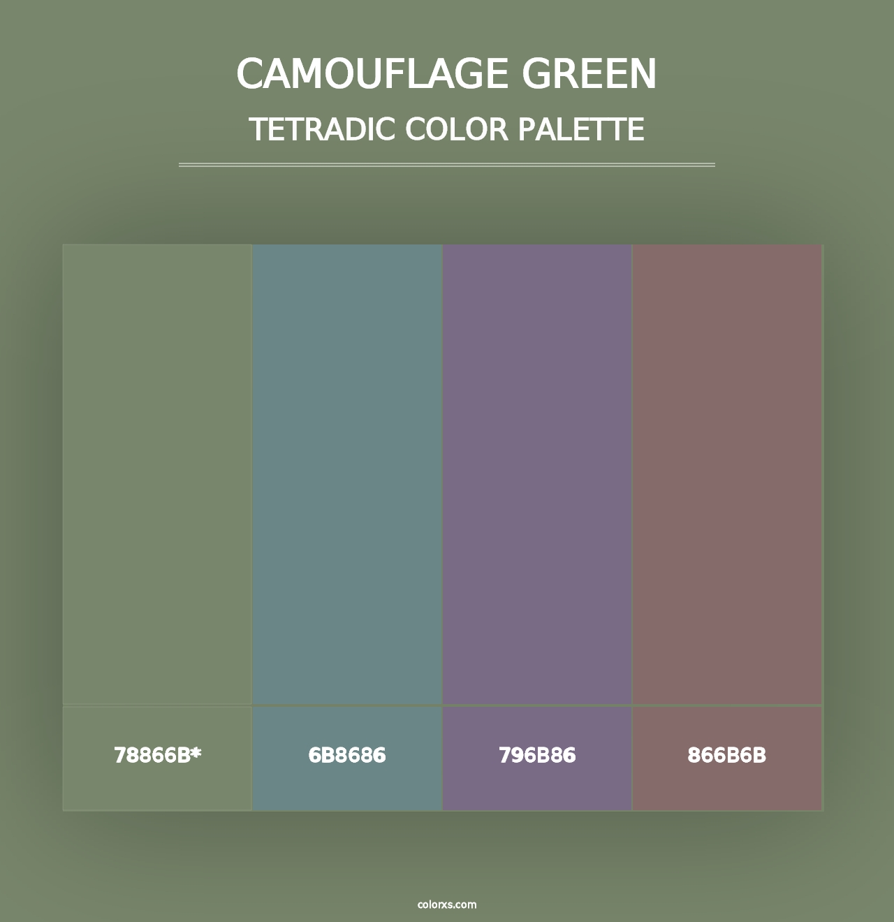 Camouflage Green - Tetradic Color Palette