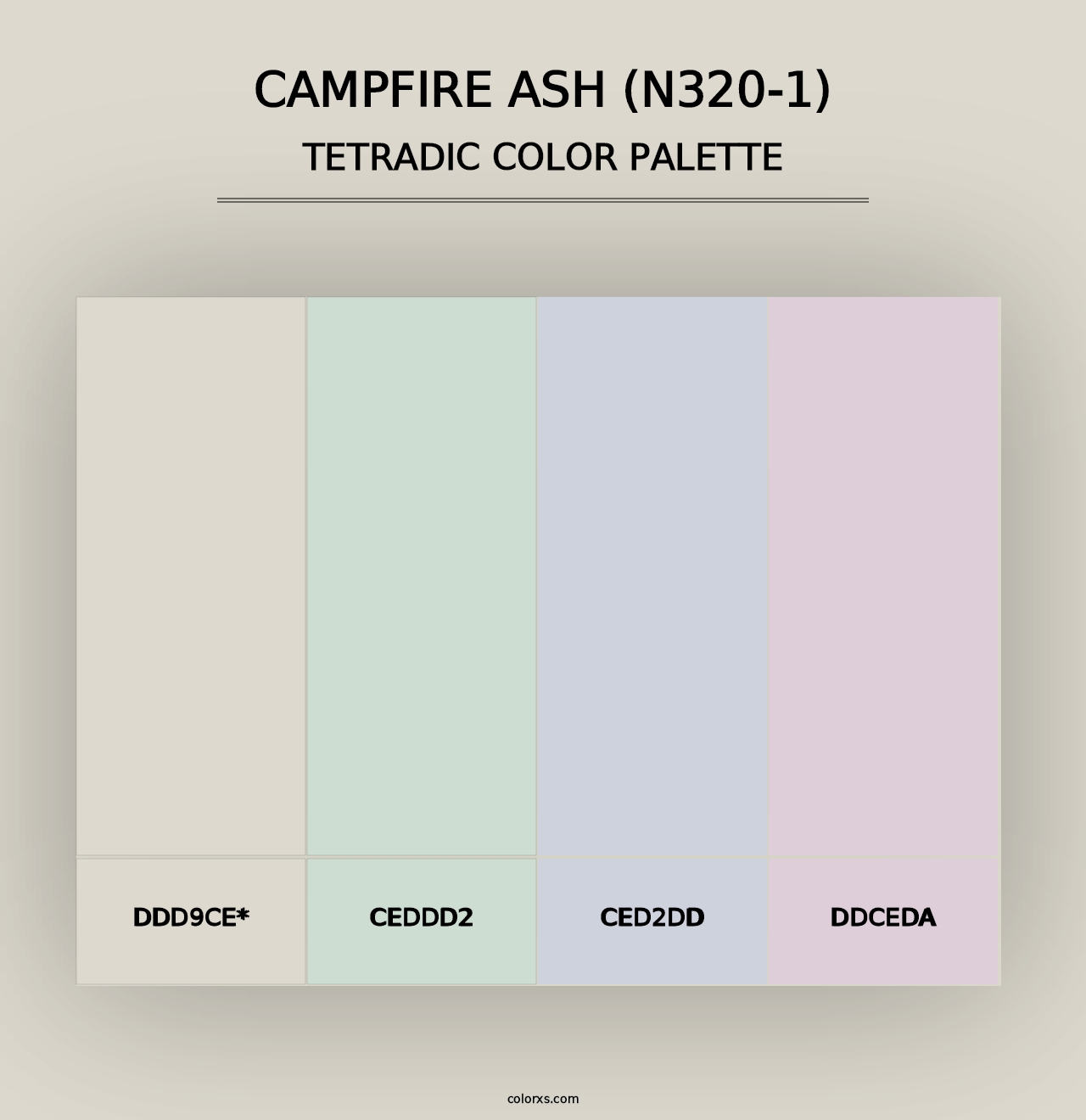 Campfire Ash (N320-1) - Tetradic Color Palette