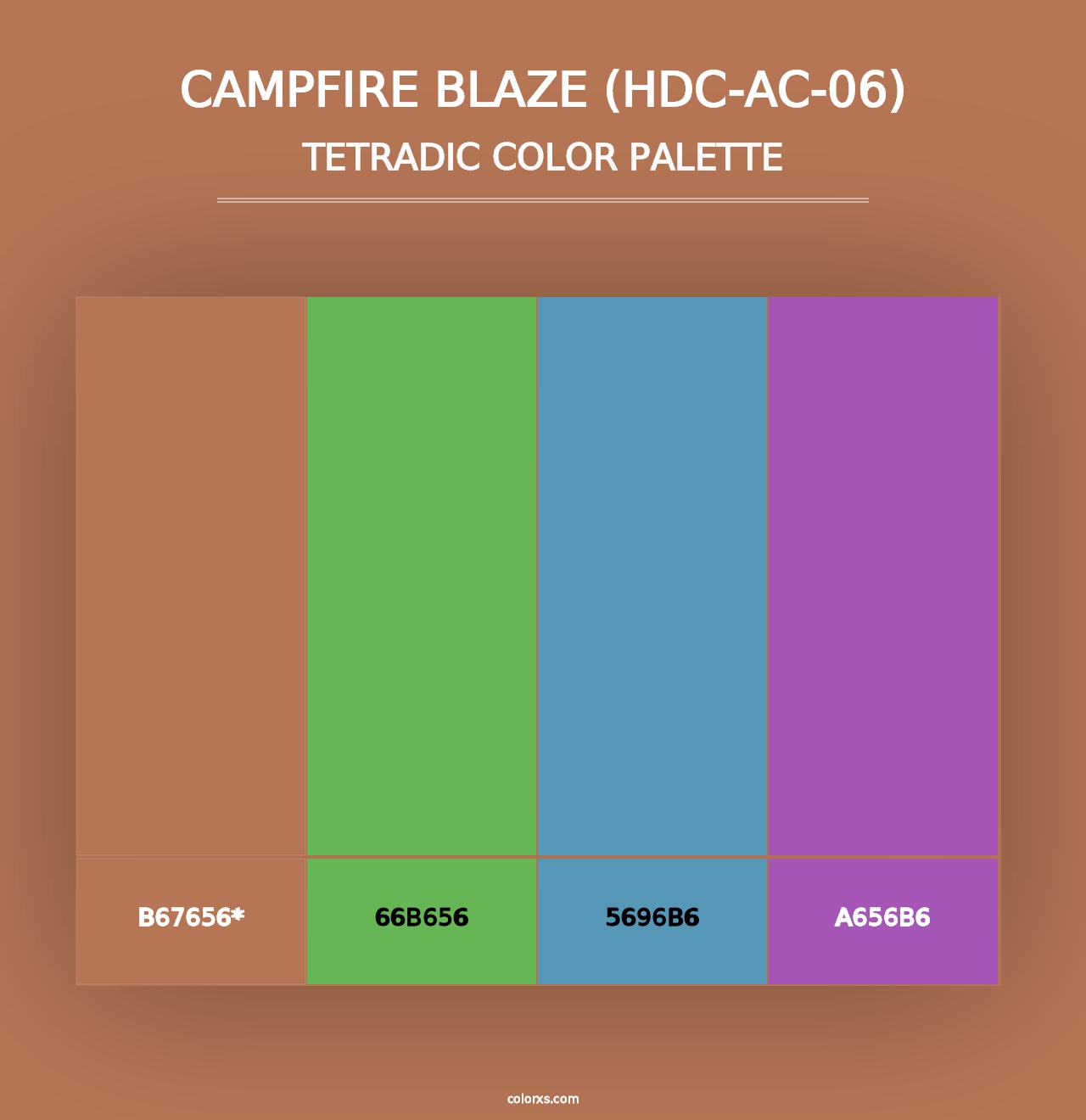 Campfire Blaze (HDC-AC-06) - Tetradic Color Palette