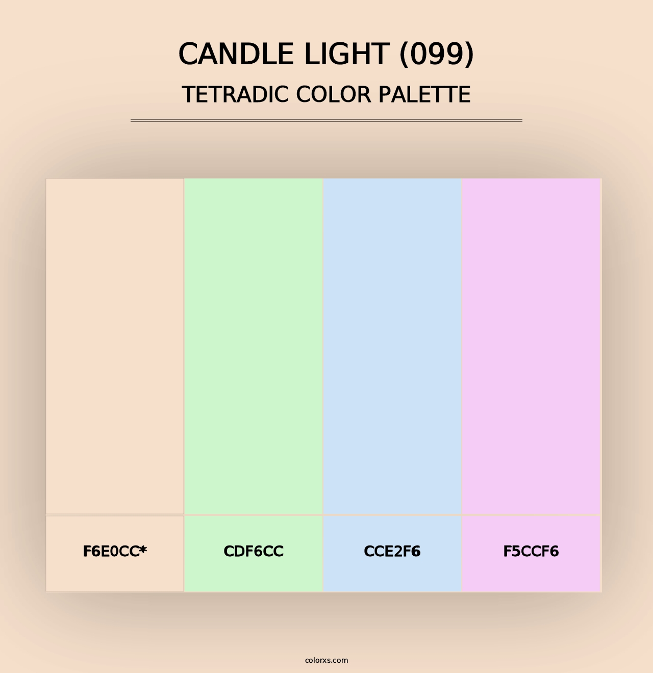 Candle Light (099) - Tetradic Color Palette