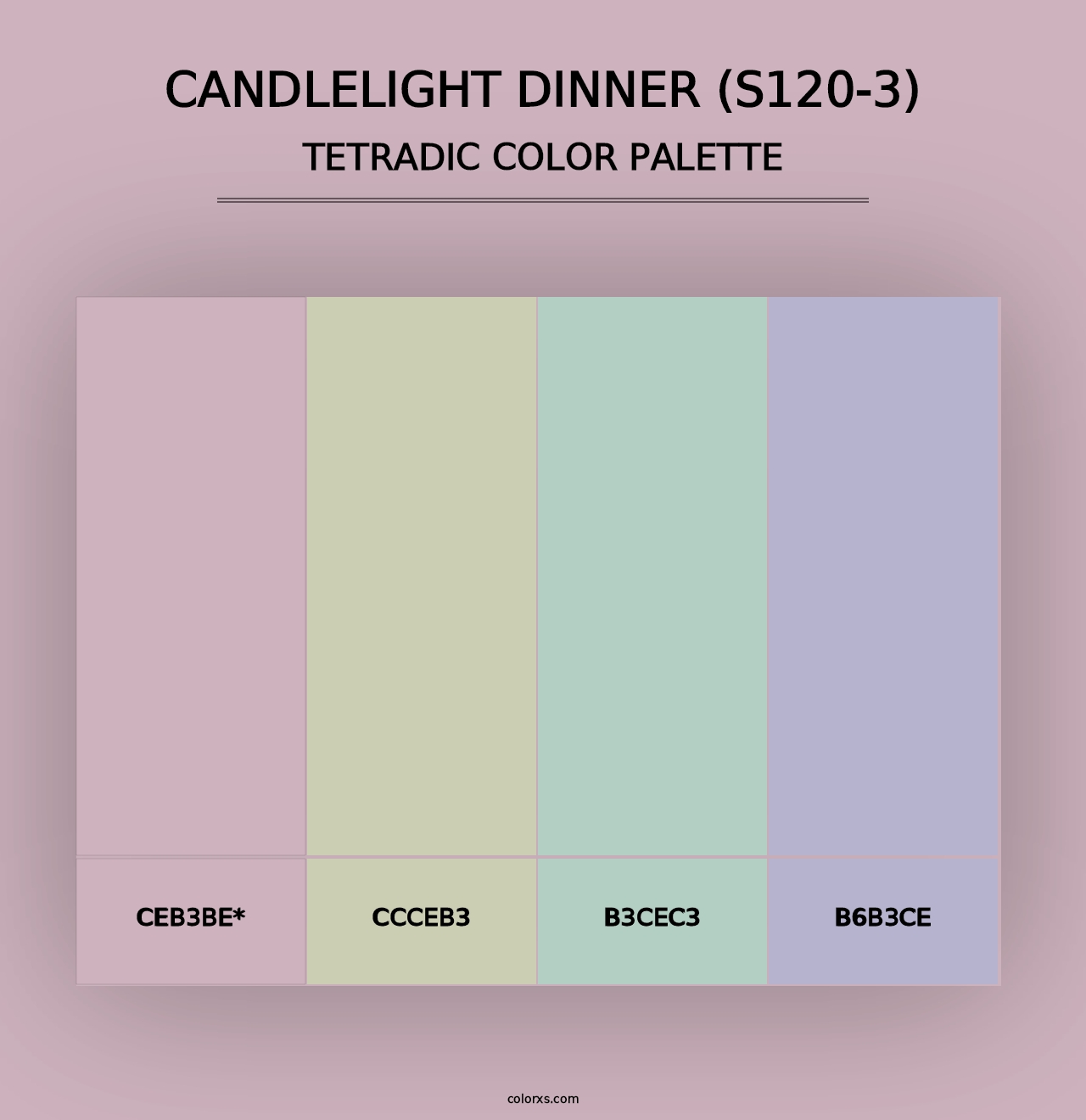 Candlelight Dinner (S120-3) - Tetradic Color Palette