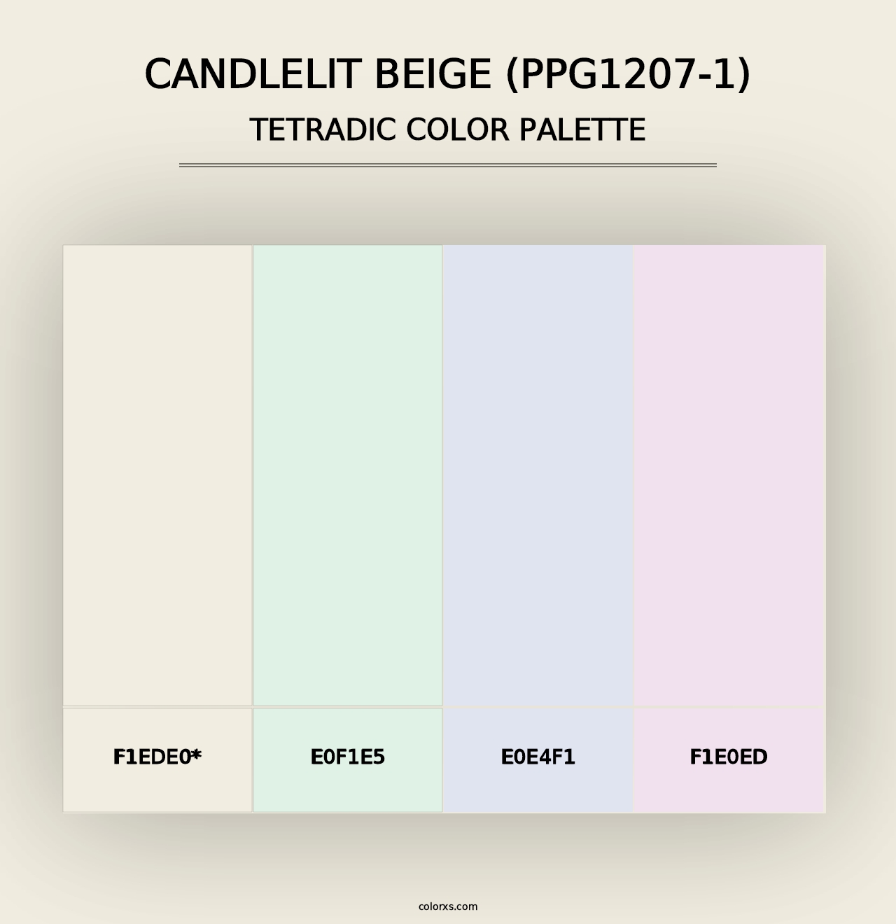 Candlelit Beige (PPG1207-1) - Tetradic Color Palette