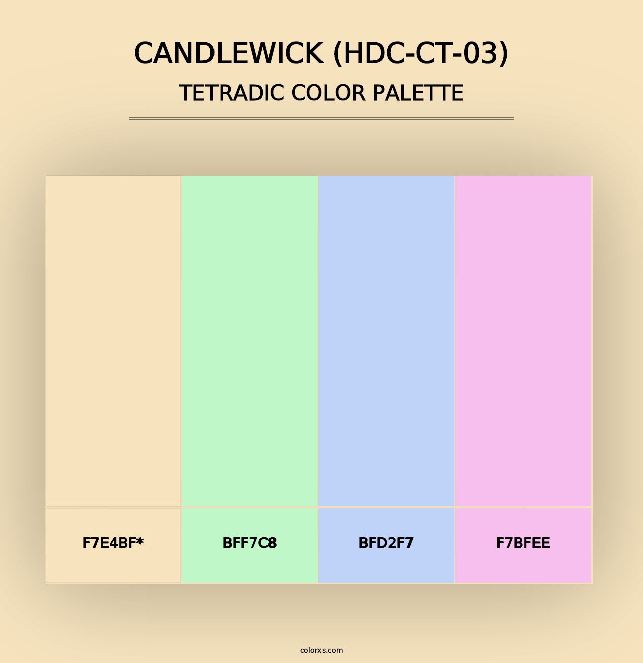 Candlewick (HDC-CT-03) - Tetradic Color Palette