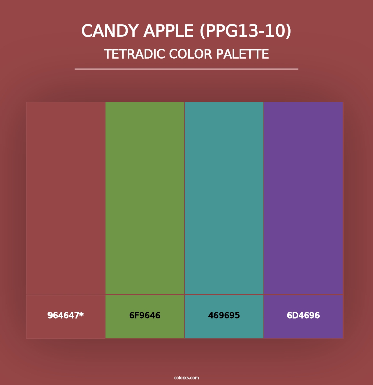 Candy Apple (PPG13-10) - Tetradic Color Palette