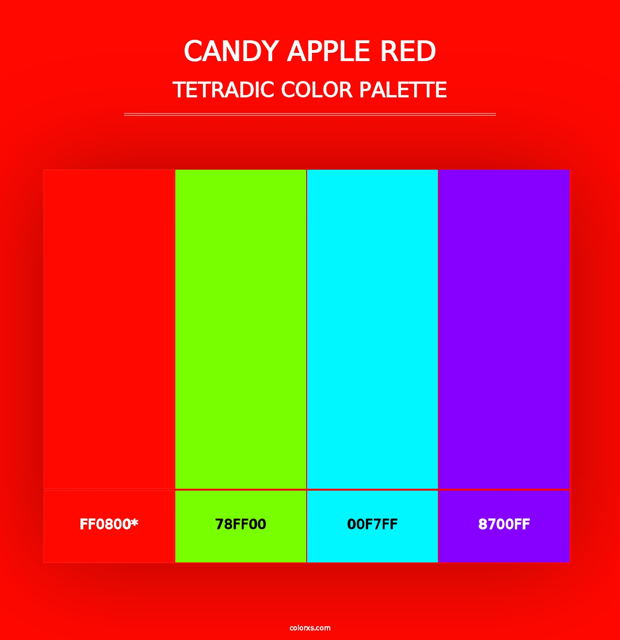 Candy Apple Red - Tetradic Color Palette