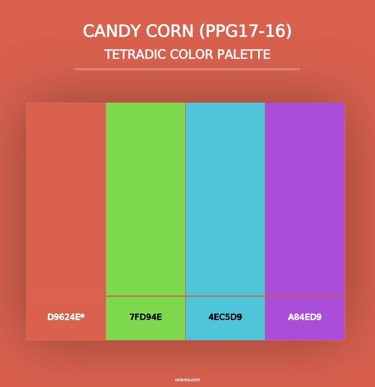 Candy Corn (PPG17-16) - Tetradic Color Palette