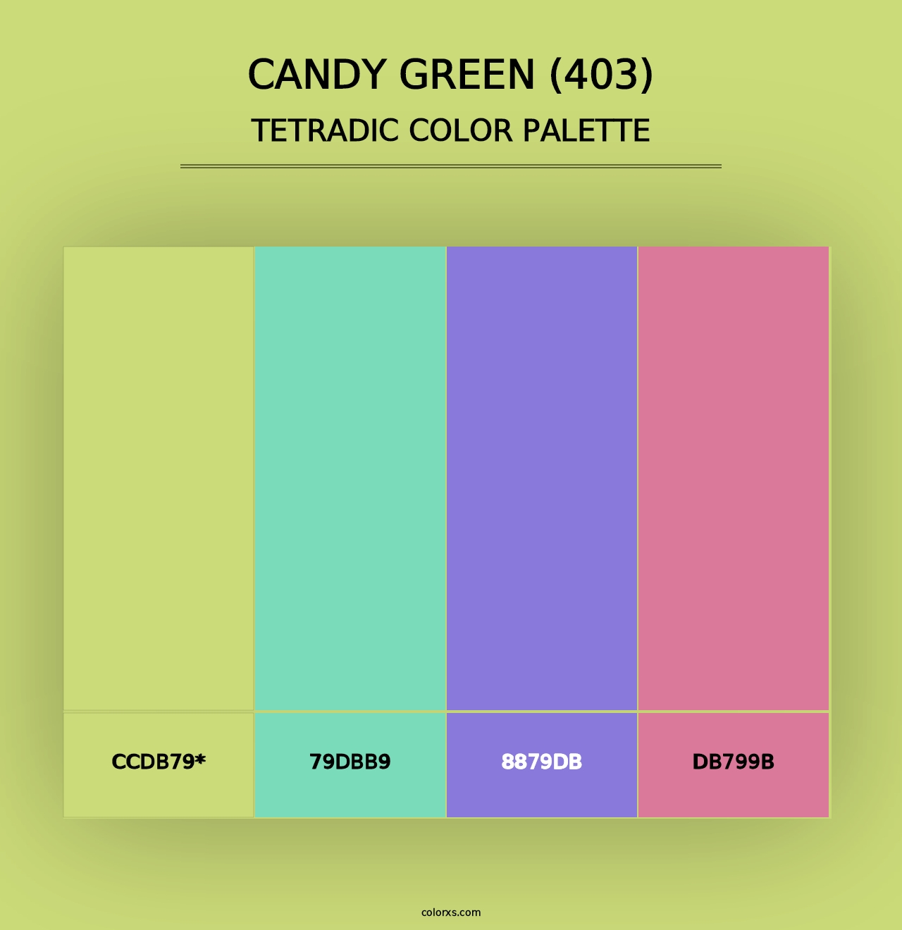 Candy Green (403) - Tetradic Color Palette