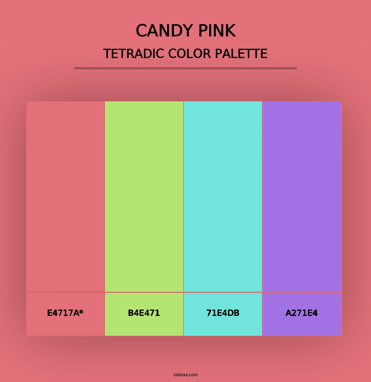 Candy pink - Tetradic Color Palette