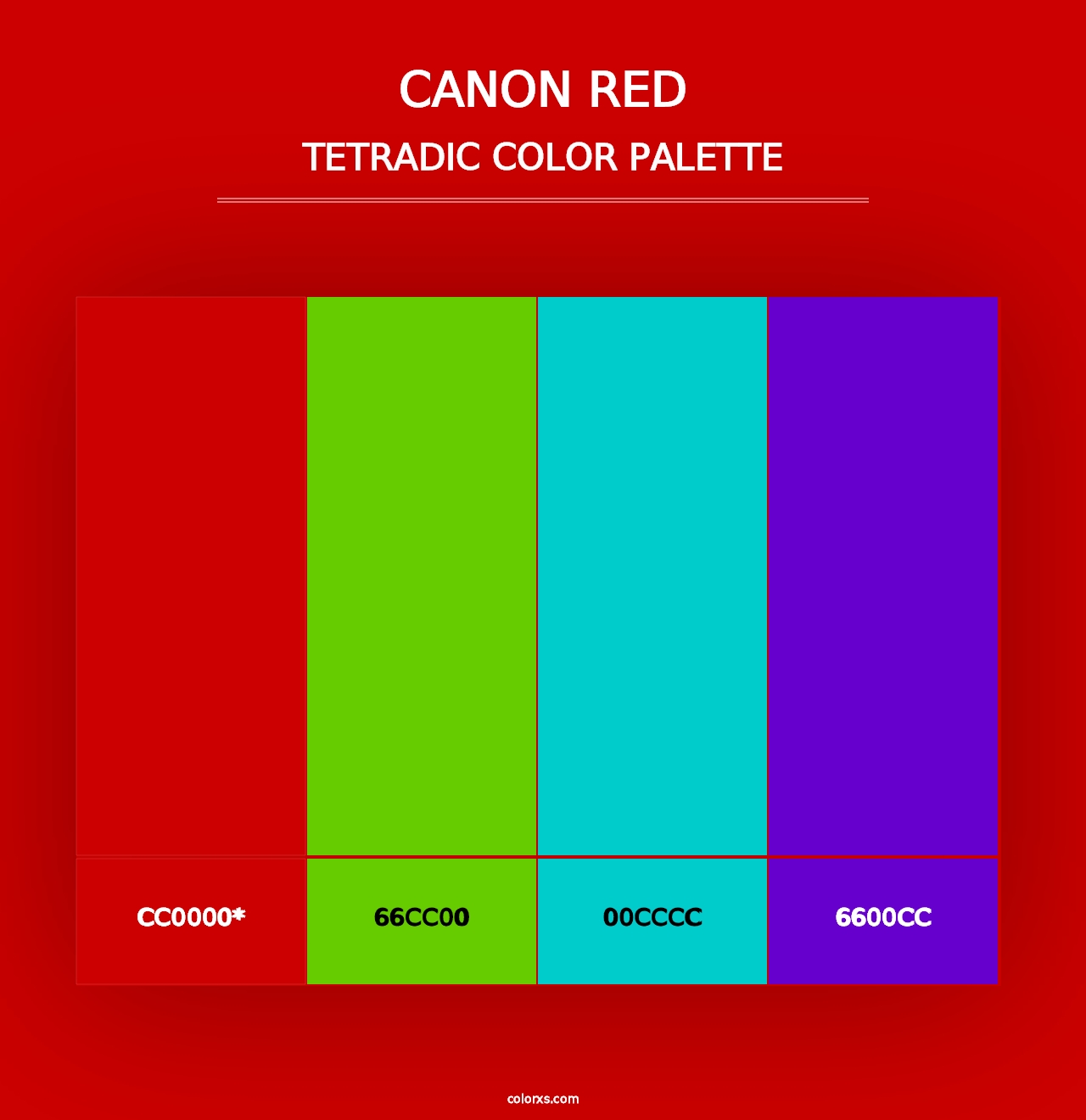 Canon Red - Tetradic Color Palette